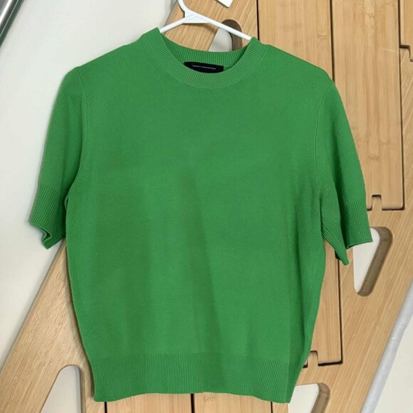 French Connection Green Short Sleeve Knit Top – Size Medium - Picture 1 of 3